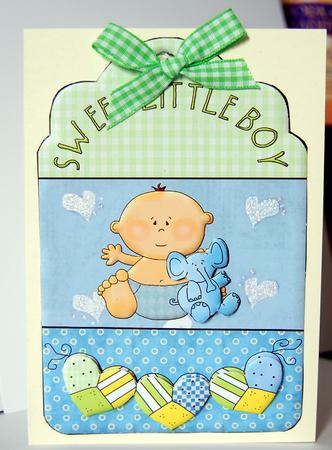 New Baby Boy Puffy Tag Toppers by Lyn Hughes