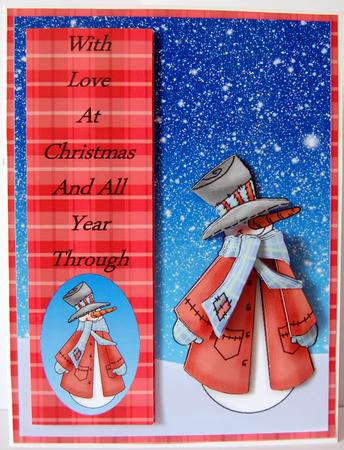 Snowman Step by Step with Bookmark by Lyn Hughes