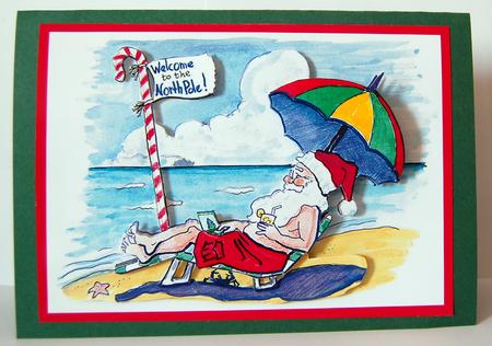 Santa Chillin by Lyn Hughes
