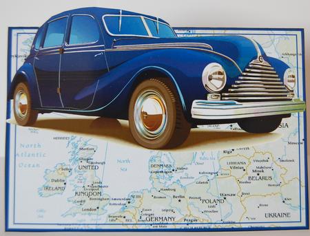 Vintage Car Over the Edge by Lyn Hughes