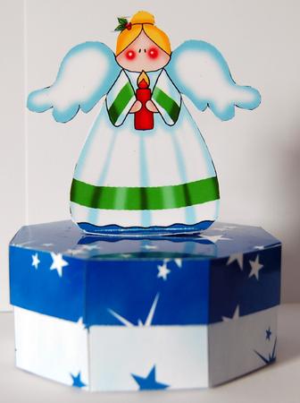 Christmas Boxes - Angel and Stars by Lyn Hughes