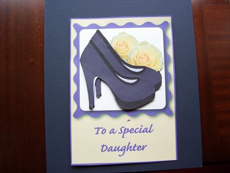 Purple High Heeled Shoes for a Special Daughter by Lyn Webb