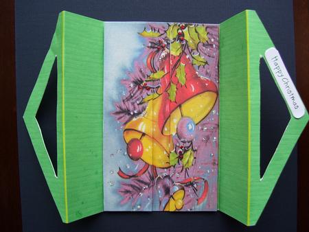 Christmas Triangle Gatefold Card by Lyn Webb