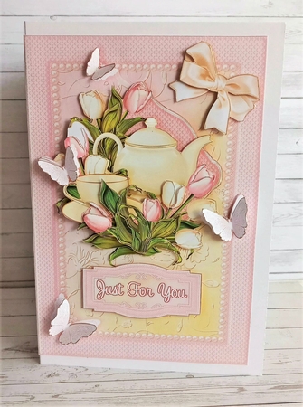 Time for Tea Pop-up Kit - Spring Tulips and Butterflies by lynda donoghue