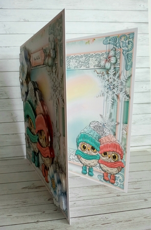 The Christmas Owl Couple Card Front Kit Featured Gallery Photo
