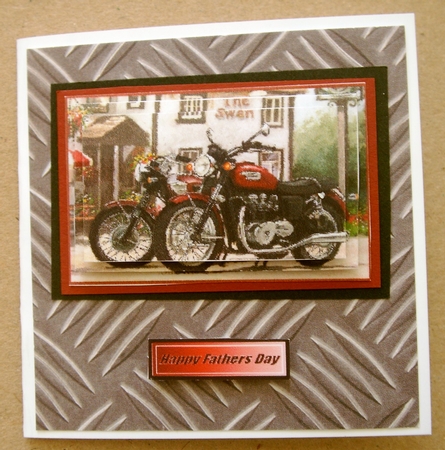Vintage Motor Bikes Outside a Pub! Pyramids by Lynda Harman