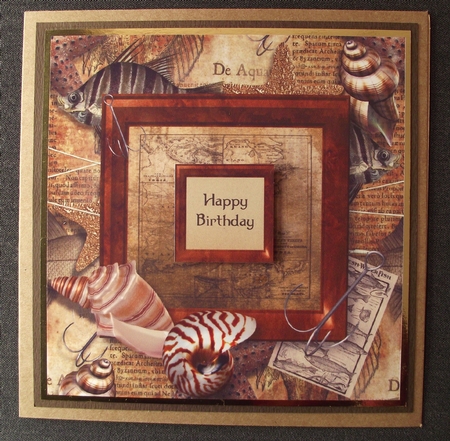 Vintage Fishing 8x8 Quick Topper by Lynda Harman