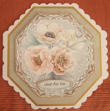 Beautiful Roses on a Octagonal Mat  by Lynda Harman