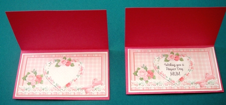 Two to a sheet Inserts for Quick DL Floral Birthday card front For a Mum by Lynda Harman