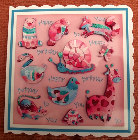 Animal Heaven Card Topper PLUS  3 mini gift cards by Lynda Harman