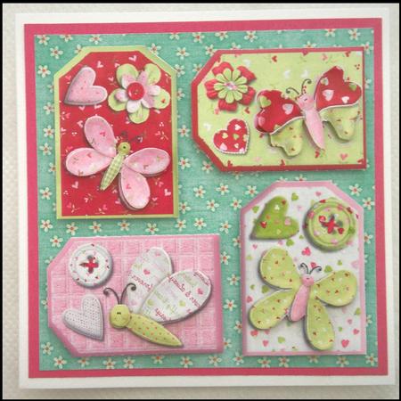 8 Butterfly Quick Cut and Fold Gift Tags by Lynda Harman