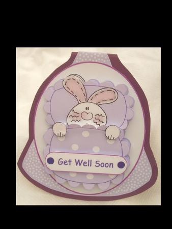 Get Better Soon Bunny Wobble Card by Lynda Harman