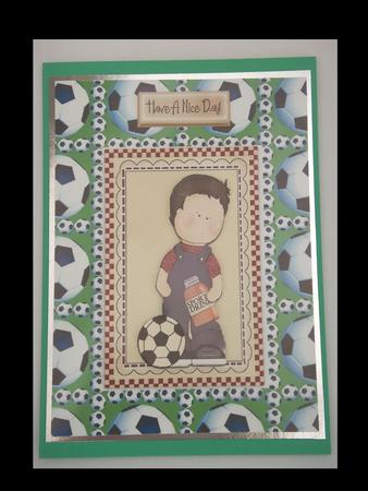 Have a Nice Day! Little Footballer, A4 Topper by Lynda Harman