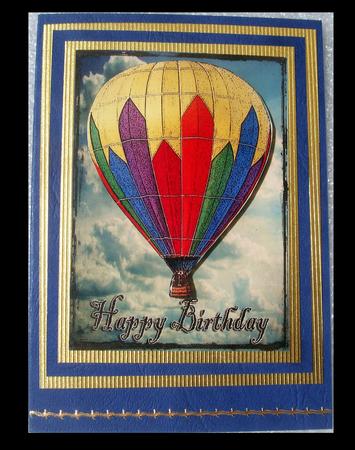 A4 Hot Air Balloon Card Front by Lynda Harman