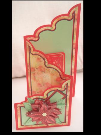 Poinsettia Cascade Card by Lynda Harman