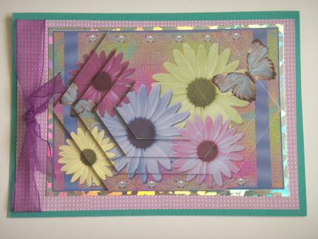 Daisies and Butterflies Hexagon Pyramid by Lynda Harman