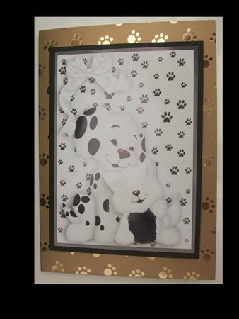 Cute Little Kitten with Puppy A4 by Lynda Harman
