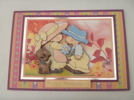 Anniversary Country Kids Topper and Decoupage by Lynda Harman