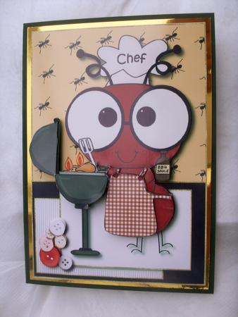Bbq Card Topper by Lynda Harman