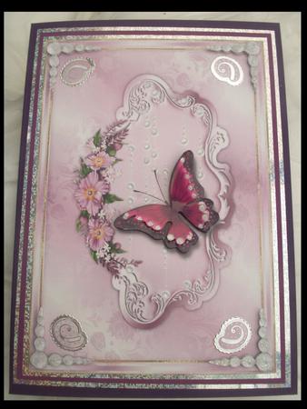 Butterfly Beauty Card Topper 1 by Lynda Harman