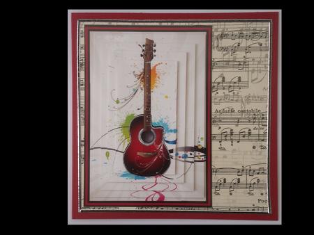 Rock & Roll Guitar Pyramid and Text Plates by Lynda Harman