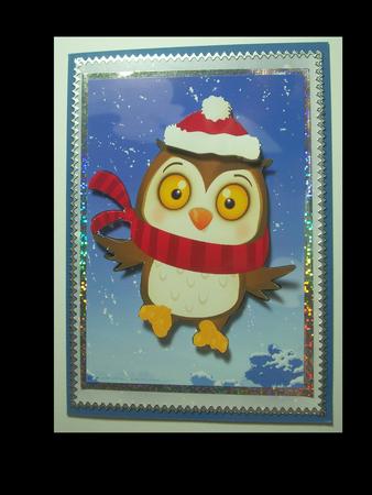 Tweeto Owl's Christmas A4 by Lynda Harman