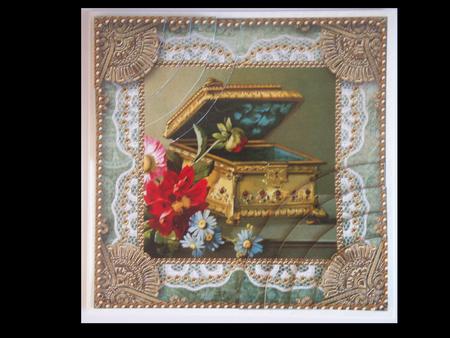 Music Box Vintage 6 Inch Duo Corner Stack Card Front by Lynda Harman