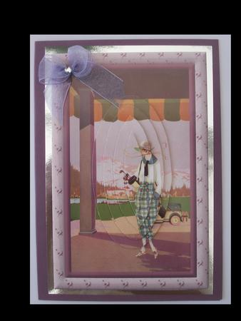 Art Deco Lady Golfer Pyramid Sheet by Lynda Harman