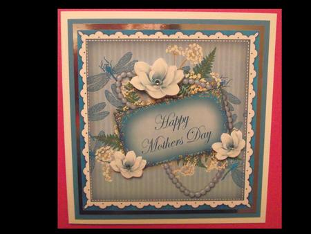 Teal Magnolia Mothers Day 8in Vintage Decoupage Topper by Lynda Harman
