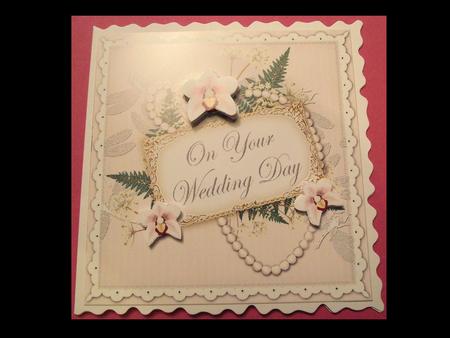 White Orchids Wedding Day 8in Vintage Decoupage Topper by Lynda Harman