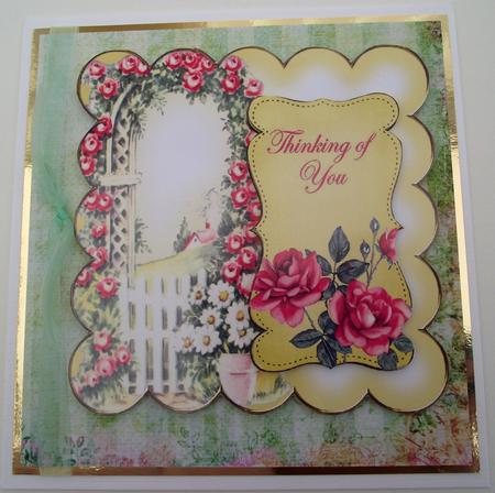 Lemon Rose Arch Thinking of You 8in Scallop Topper by Lynda Harman