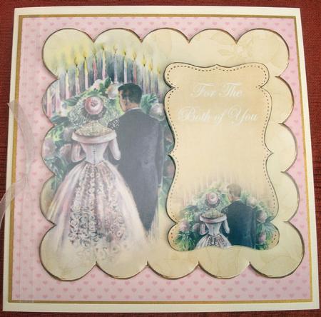 Cream Happy Couple Both of You 8in Scallop Topper by Lynda Harman