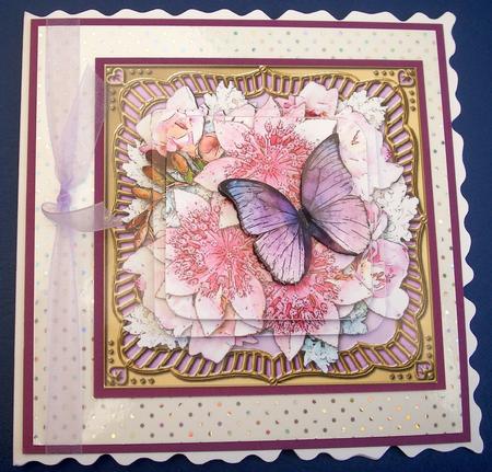 Butterfly Floral Round Edged Pyramage & Decoupage by Lynda Harman