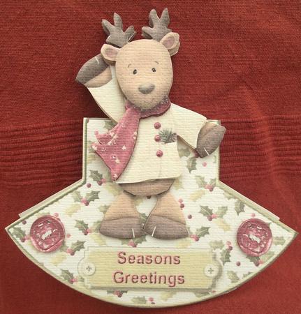 Reindeer Rocker Card by Lynda Harman