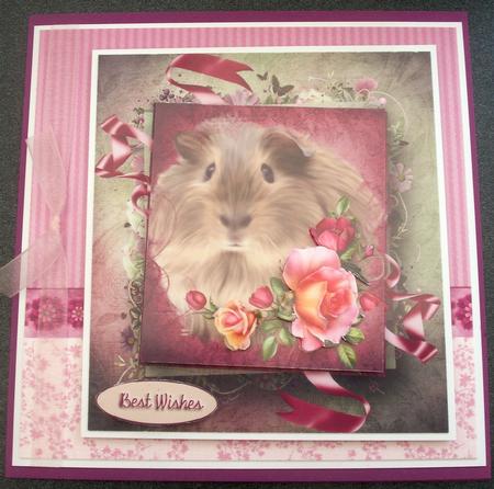 Guinea Pig Rose Topper & Decoupage by Lynda Harman