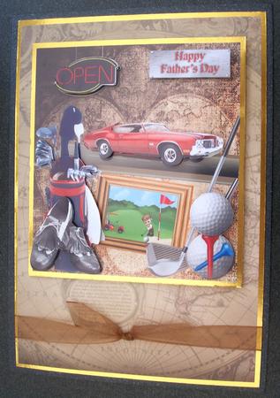Golf Road Trip Topper & Decoupage by Lynda Harman