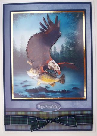 Bird of Prey Fishing Topper with Decoupage by Lynda Harman