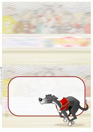 Greyhound Race (black) Insert by Lynda Harman