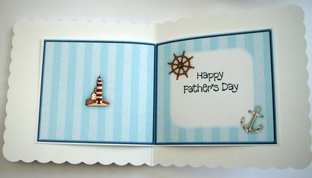 Lighthouse and Boat Father's Day Insert by Lynda Harman
