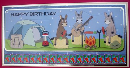 Camping Donkeys Large Dl by Lynda Harman