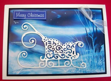 A4 Winter Scene Blue Winter by Lynda Harman