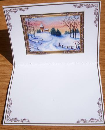 A Snowy Church at Christmas Insert 1 by Lynda Harman