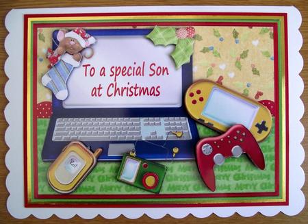 Merry Christmouse Games & Gadgets Decoupage by Lynda Harman