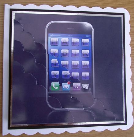 Birthday Smart Phone Scallop Corner Side Stacker Topper by Lynda Harman
