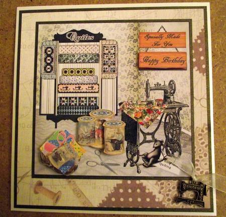 Quilt Sewing Room Topper with Layers by Lynda Harman