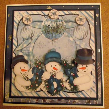 Snowman Joy Card Topper & Decoupage by Lynda Harman
