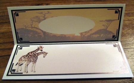 Giraffe Landscape Over the Edge Insert by Lynda Harman