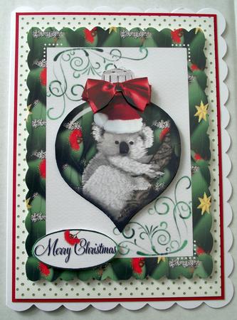Christmas Australian Koala Bauble by Lynda Harman