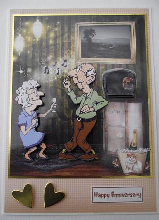 Hokey Pokey Dance Topper with Decoupage by Lynda Harman