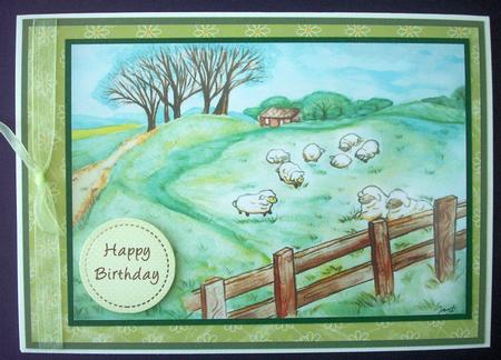 A Sheep Farm at the Countryside by Lynda Harman